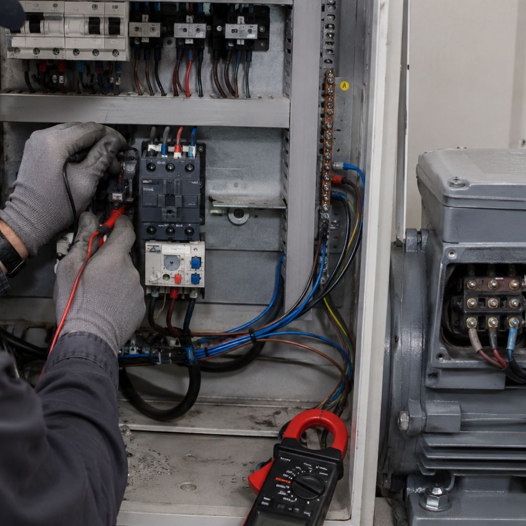 How to connect a three-phase motor in industrial installations