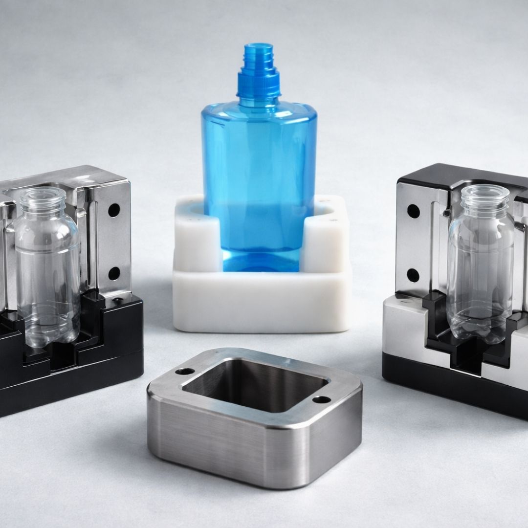 Plastic blow molding process and industrial applications