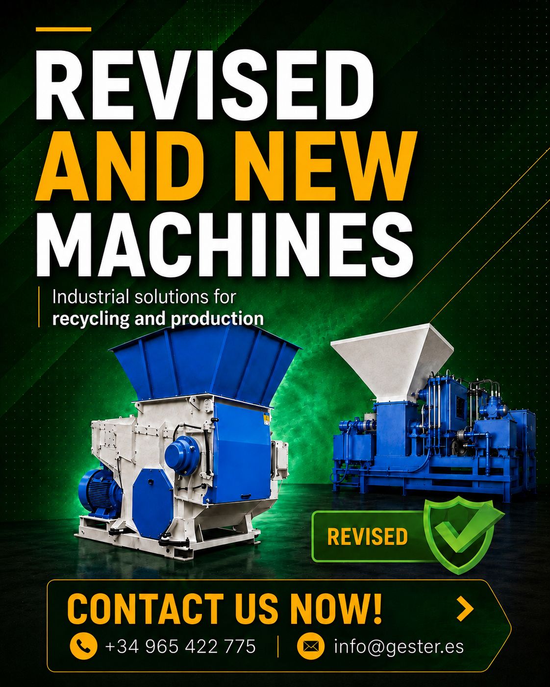Refurbished and New Machines